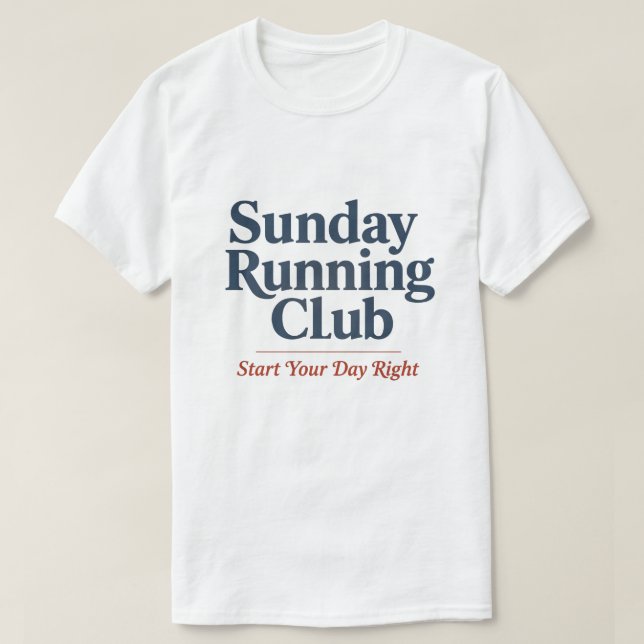 Camiseta Sunday Running Club Motivational Run Club (Diseño del anverso)