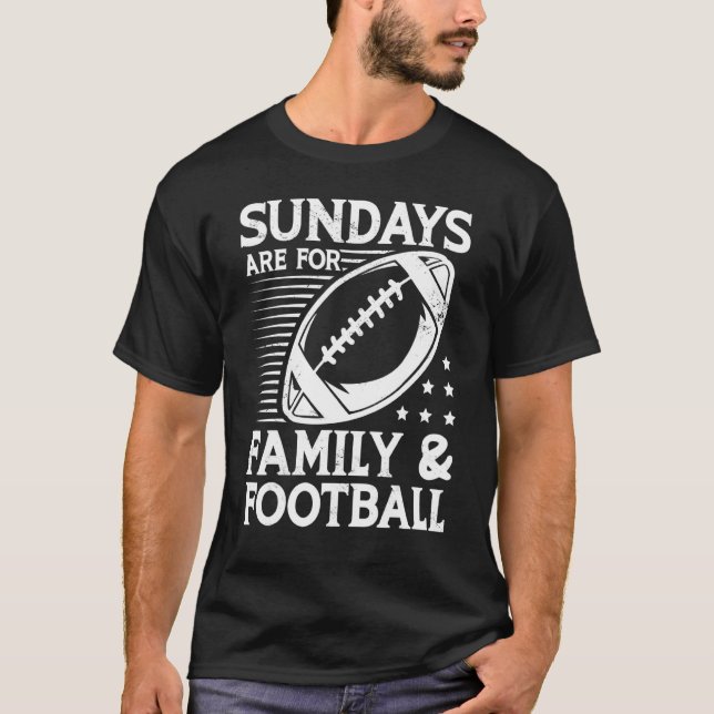 Camiseta Sundays are for Family and Football Team Sports Ga (Anverso)