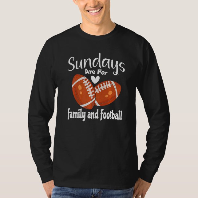 Camiseta Sundays are for Family and Football Team Sports Ga (Anverso)