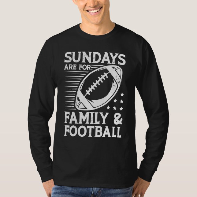 Camiseta Sundays are for Family and Football Team Sports Ga (Anverso)