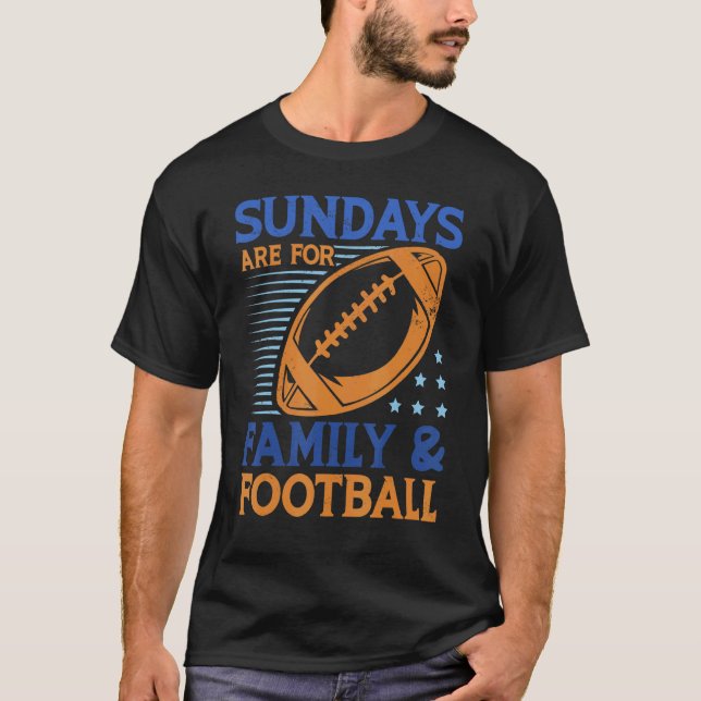 Camiseta Sundays are for Family and Football Team Sports Ga (Anverso)
