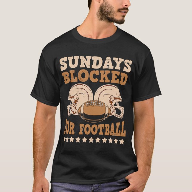 Camiseta Sundays Blocked For Football American For Men Kids (Anverso)