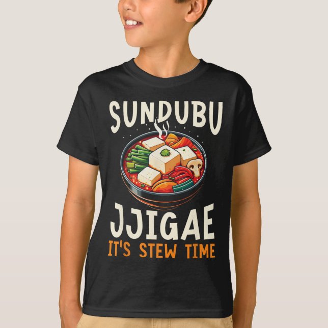 Camiseta Sundubu Jjigae Comida Asiática Comida Coreana (Anverso)