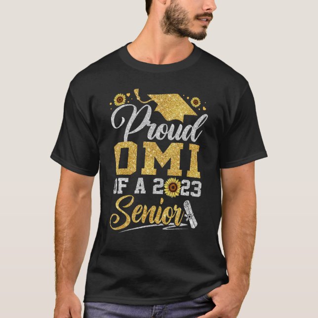 Camiseta Sunflower 2023 Orgulloso Omi De Un Graduado Superi (Anverso)