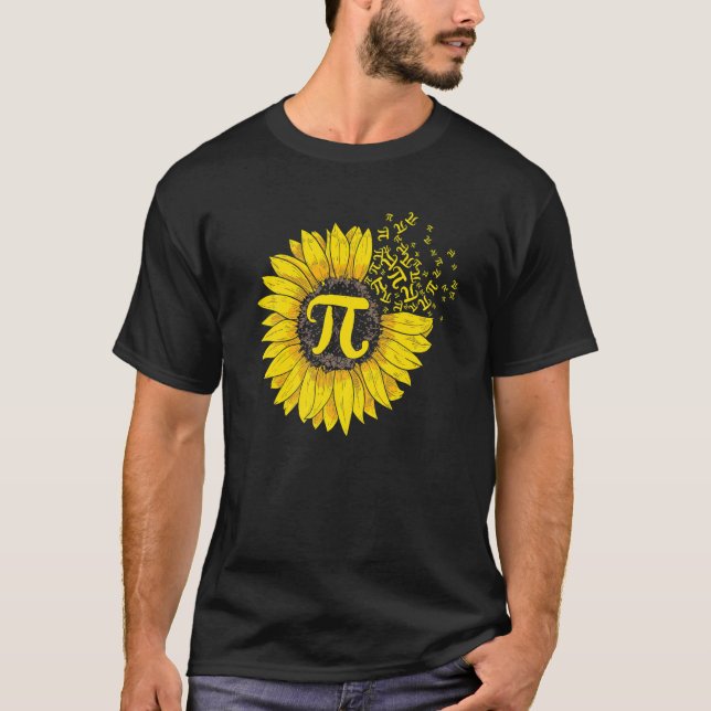 Camiseta Sunflower 3 14 Pi Number Symbol 100th day of Schoo (Anverso)