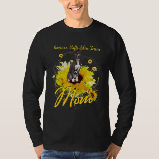 Camiseta Sunflower American Staffordshire Terrier Mom Dog