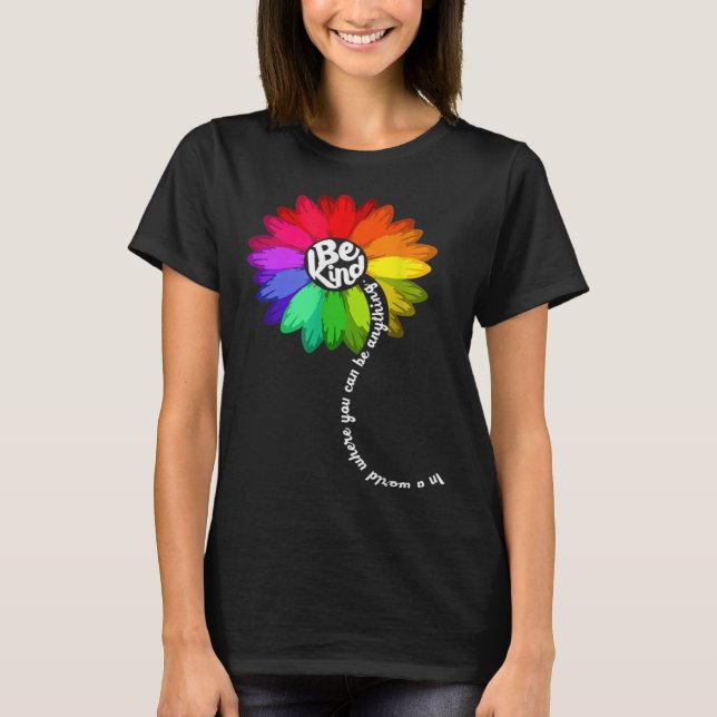Camiseta Sunflower Autism Awareness Be Kind Puzzle Mom Supp (Anverso)