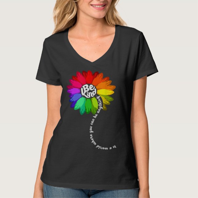 Camiseta Sunflower Autism Awareness Be Kind Puzzle Mom Supp (Anverso)