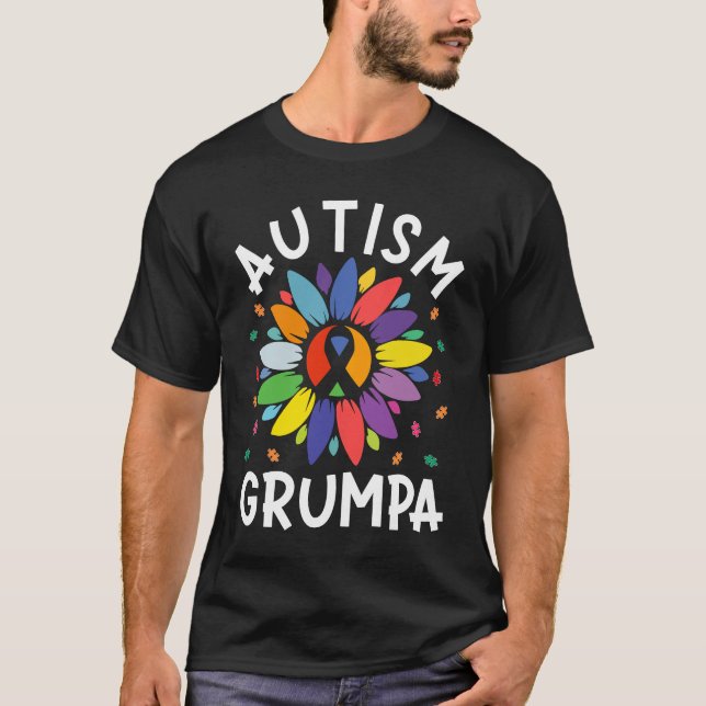 Camiseta Sunflower Autism Awareness Day Matching Family Aut (Anverso)