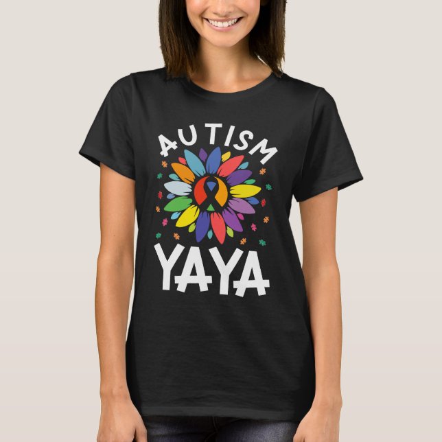 Camiseta Sunflower Autism Awareness Day Matching Family Aut (Anverso)