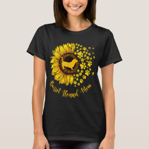 Camiseta Sunflower Basset Hound Mom Perro Lover