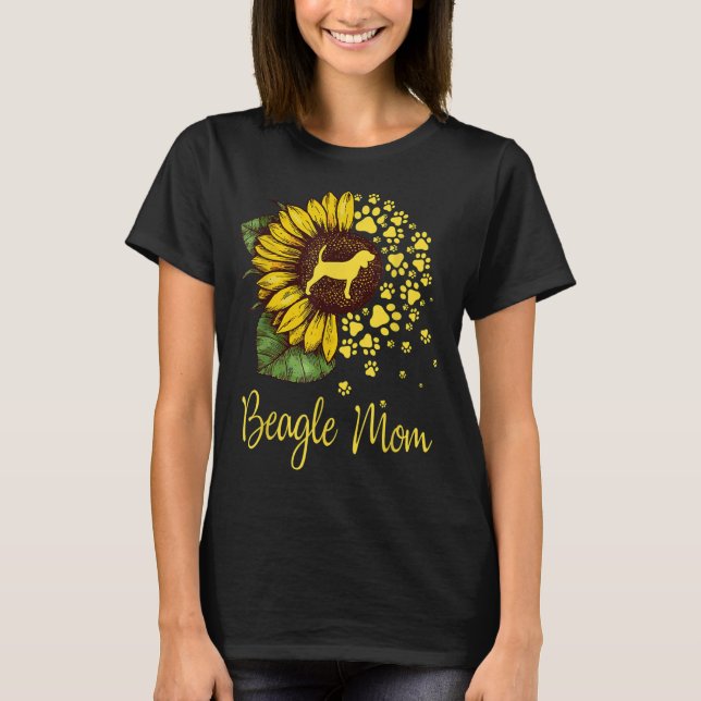 Camiseta Sunflower Beagle Mom Dog Lover (Anverso)