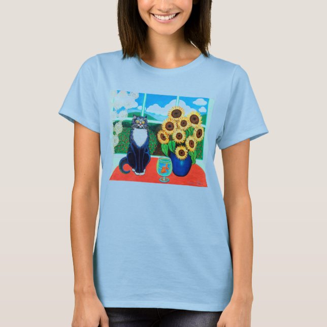 Camiseta Sunflower Cat-toddler (Anverso)