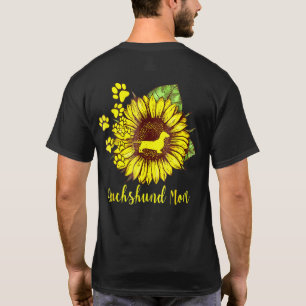 Camiseta Sunflower Dachshund Mamá Perro Mamá Perro Regalo G