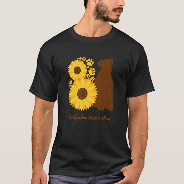 Camiseta Sunflower Dog Mom - Wheatie Wheaten Terrier Premiu (Anverso)