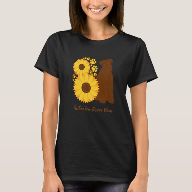 Camiseta Sunflower Dog Mom - Wheatie Wheaten Terrier Premiu (Anverso)
