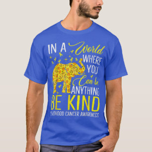 Camiseta Sunflower Elephant Be Kind Childhood Cancer Awaren