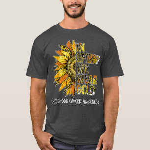 Camiseta Sunflower En Septiembre Usa Cáncer De Niños De Oro