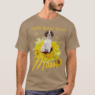 Camiseta Sunflower English Springer Spaniel Mom Dog Lover