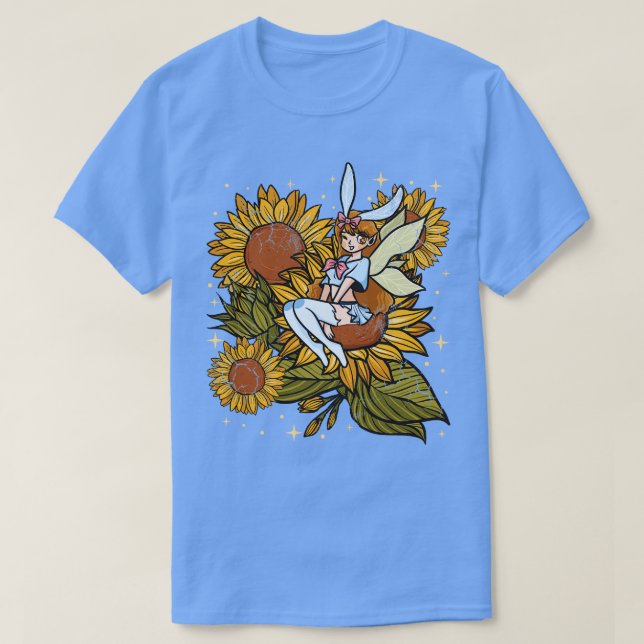 Camiseta Sunflower Fairy Mystical Cute Pixies (Diseño del anverso)
