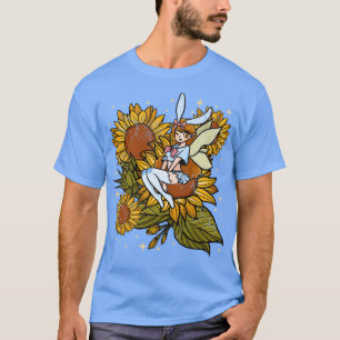 Camiseta Sunflower Fairy Mystical Cute Pixies