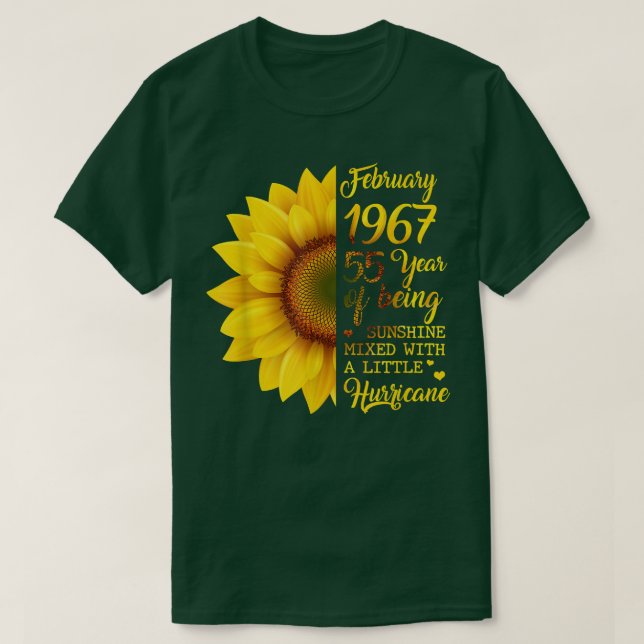 Camiseta Sunflower Febrero 1967 55 Años De Ser Sunshine (Diseño del anverso)