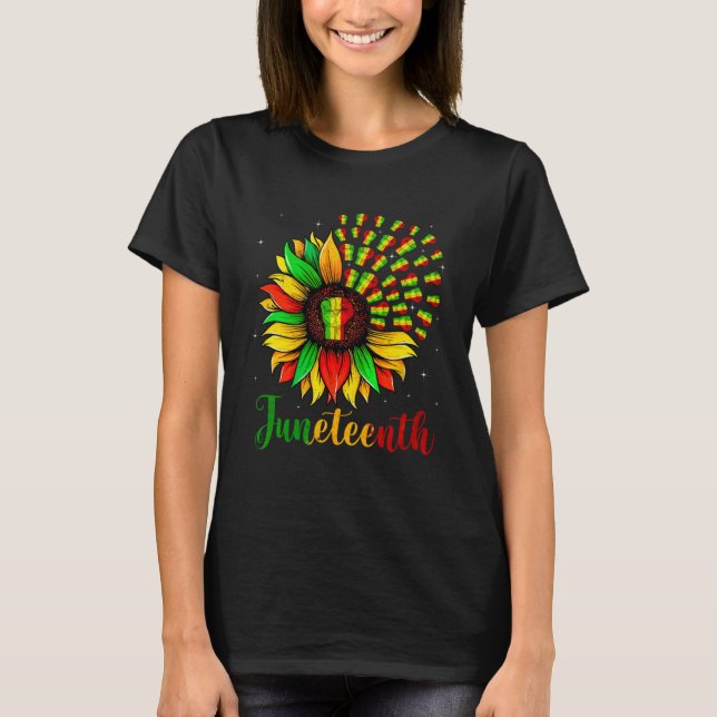 Camiseta Sunflower Fist African American Pride Black Histor (Anverso)
