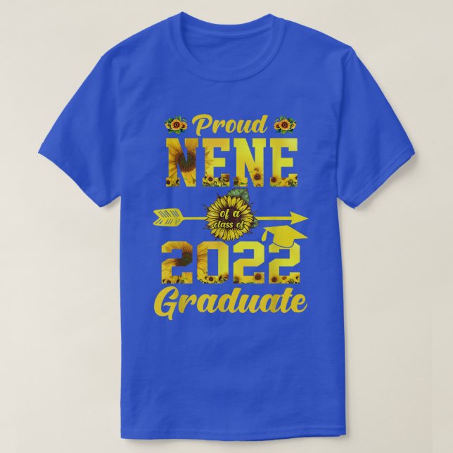 Camiseta Sunflower Graduation Proud Nene Of A Class Of 2022 (Diseño del anverso)