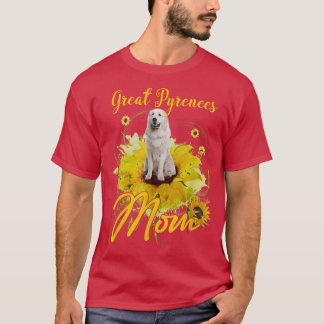 Camiseta Sunflower Gran Pirineo Mamá Perro amante de la mad