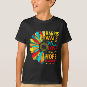 Camiseta Sunflower Harris-wheimer 2024 Peace Lgbt Harris-w