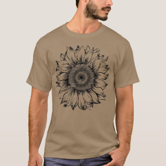 Camiseta Sunflower Hippie Sun Flower Positivity Love Outdoo