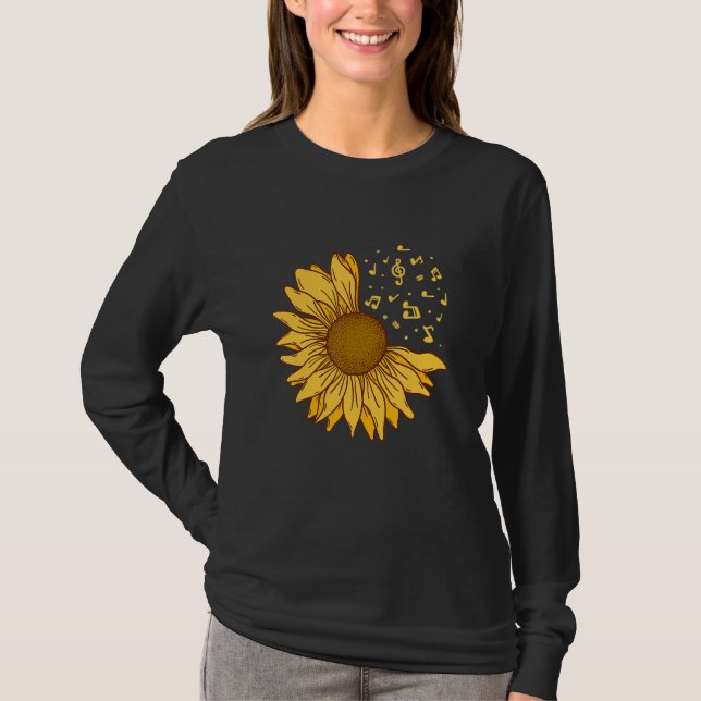 Camiseta Sunflower Hope Positive Music Flowers Sunflowers 1 (Anverso)