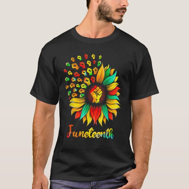 Camiseta Sunflower JunetDecir TShirt, historia negra (Anverso)
