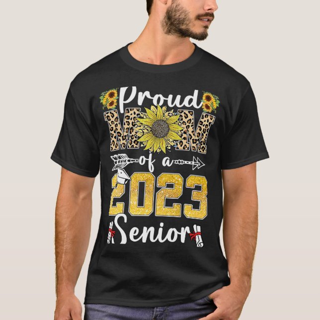 Camiseta Sunflower Leopard Orgullosa Mamá de un Grado Super (Anverso)
