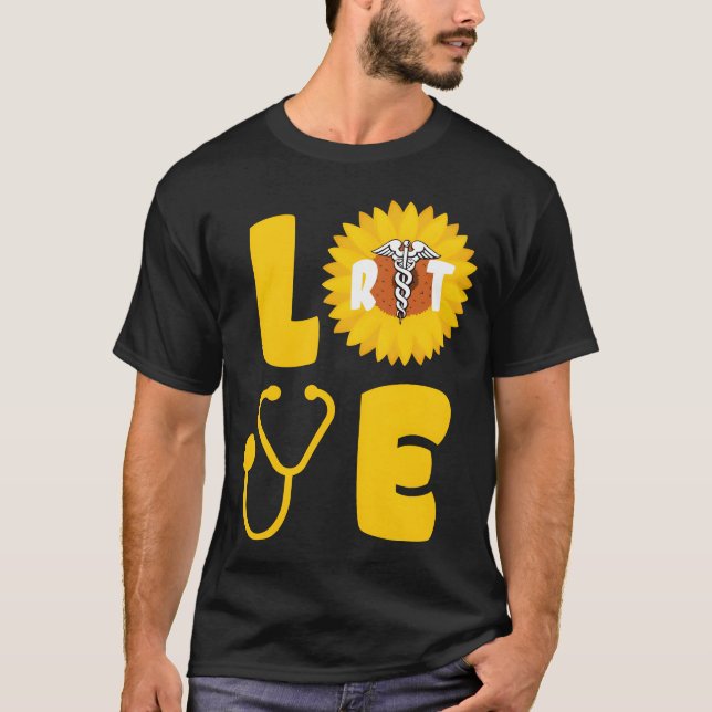 Camiseta Sunflower Love Nurse Proud Reratoryherapist boy (Anverso)