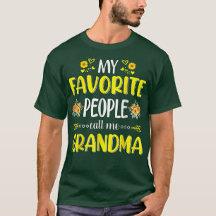 Camiseta Sunflower Mi gente favorita me llama abuela Gran