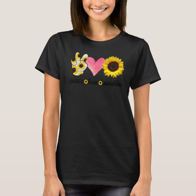 Camiseta Sunflower Peace Love Sunshine (Anverso)