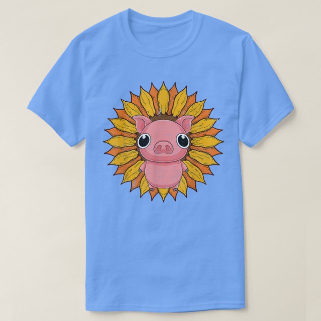 Camiseta Sunflower Piglet Farmer Animal Lover Farm Animal P (Diseño del anverso)
