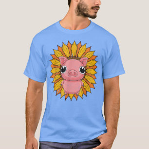 Camiseta Sunflower Piglet Farmer Animal Lover Farm Animal P