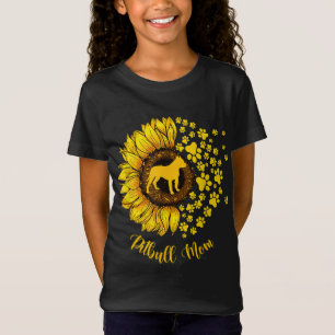 Camiseta Sunflower Pitbull Mom Dog Lover