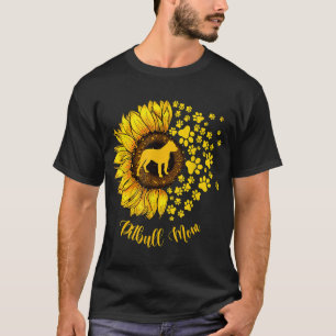 Camiseta Sunflower Pitbull Mom Dog Lover