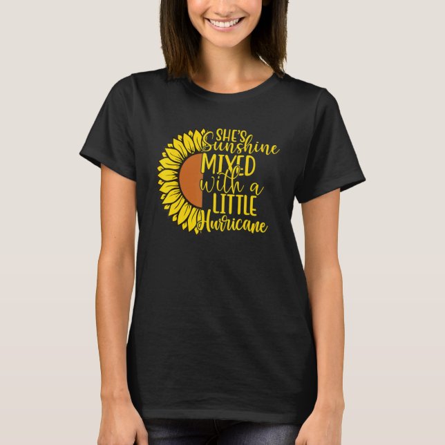Camiseta Sunflower Shes Sunshine Mezclado Con Un Poco Hurra (Anverso)
