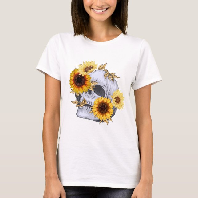 CAMISETA SUNFLOWER SKULL WOMEN'S T SHIRT (Anverso)