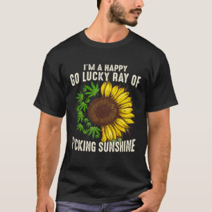 Camiseta Sunflower Soy Feliz De Ir Afortunado Ray De Fcking