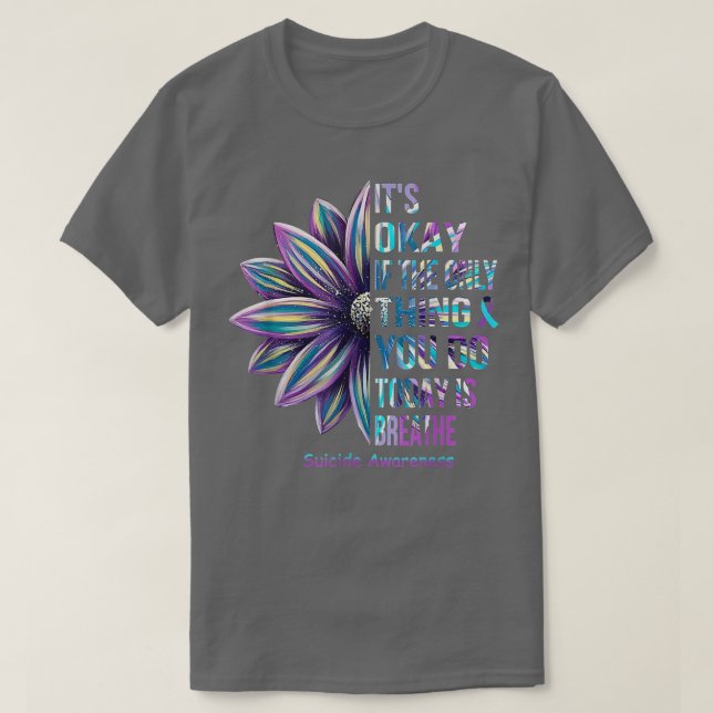 Camiseta Sunflower Suicide Prevention Awareness Month Famil (Diseño del anverso)