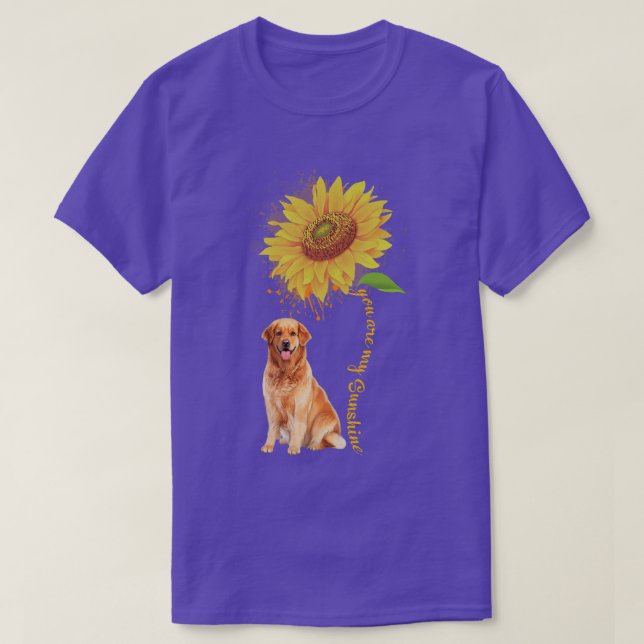 Camiseta Sunflower Sunshine Golden Retriever Mascota Dog Ch (Diseño del anverso)
