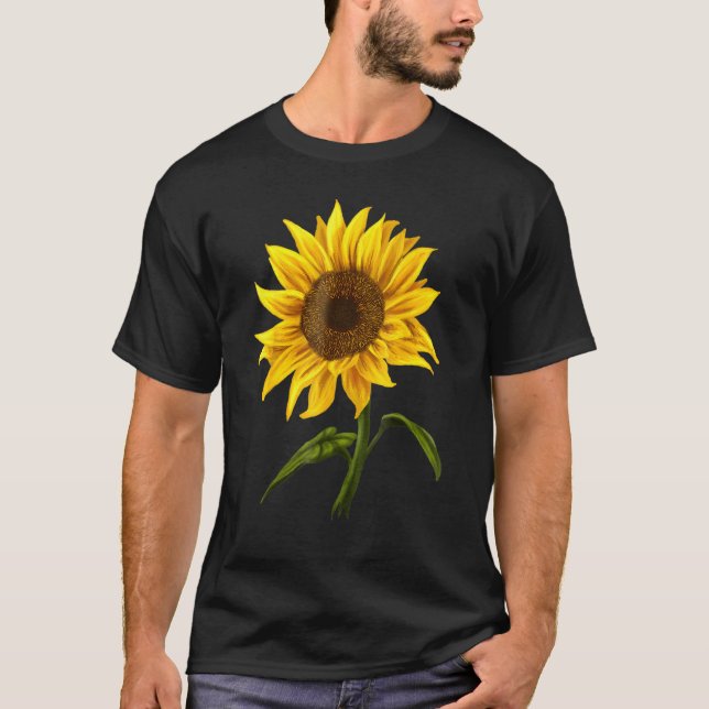 Camiseta Sunflower Sunshine Watercolor Flor hermosa flor (Anverso)