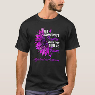 Camiseta Sunflower Sus Cielos Son Alzheimers Púrpura Awaren