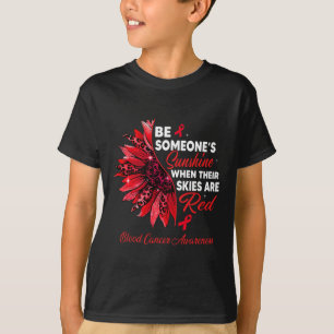 Camiseta Sunflower Sus Cielos Son Cáncer De Sangre Rojo Awa