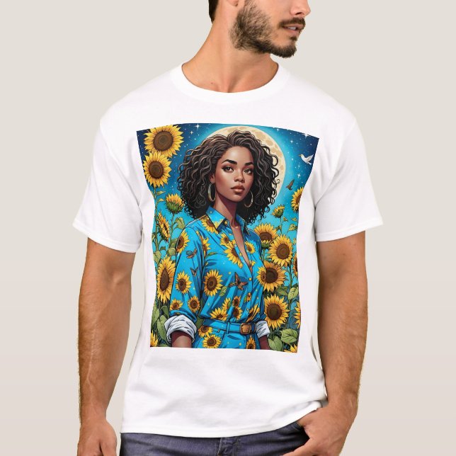 Camiseta Sunflower T Shirt Moonlit Beauty Retro Estética (Anverso)